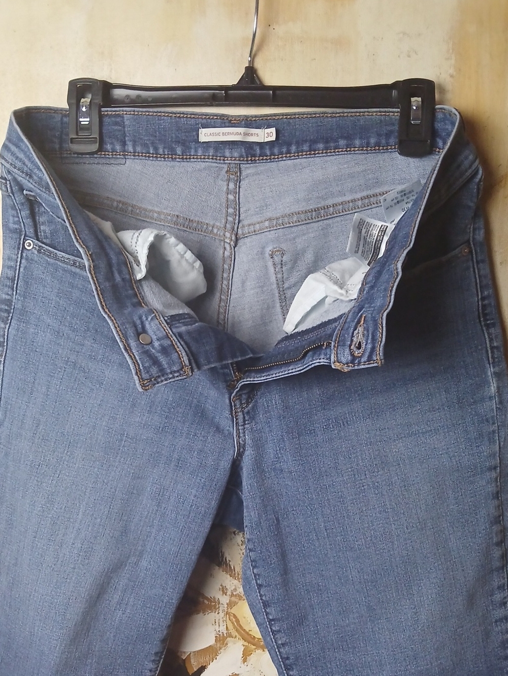 Signature Levi Strauss Classic Denim Bermuda Shorts Size 30 W30 - Picture 5 of 7